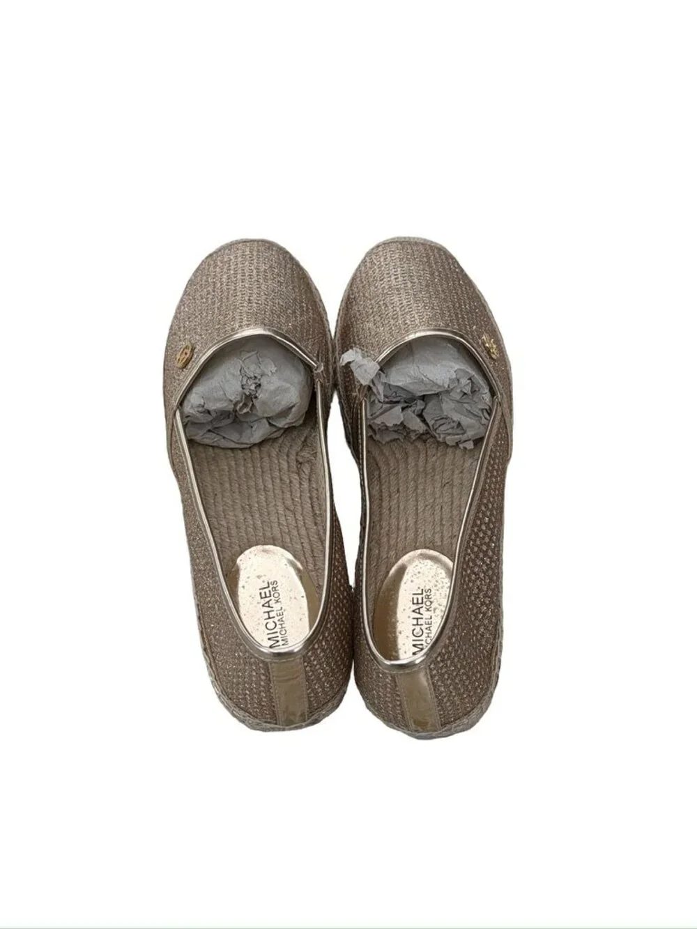 MICHAEL Michael Kors gold loafers slip ons size 11 /